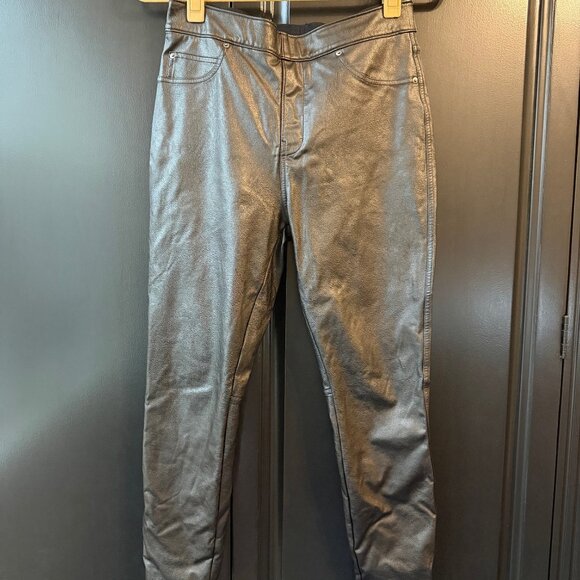 SPANX - Leather-Like Ankle Skinny Pant - Medium Petite - Picture 2 of 5